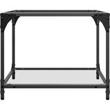  Stolići s prozirnom staklenom površinom 2 kom 50x50x40 cm čelik | shoptok.hr