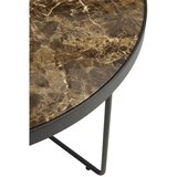 Ellos Home Rjava jeklena okrogla klubska mizica ø 80 cm Gellina – | Shoptok.si
