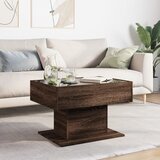  Stolić za kavu LED smeđa boja hrasta 70x50x45 cm drveni | Eponuda.com