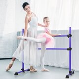  Baletni drog, raztegljiva palica, nastavljiva višina, mobilna, vijolična, dim.124,5 x 71 x 120 cm | Shoptok.si