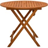  Preklopni vrtni stol Smeđa Ø 90 x 75 cm Čvrsto drvo eukaliptusa | shoptok.hr
