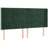  Uzglavlje tamnozeleno 183 x 16 x 118/128 cm baršunasto | shoptok.hr