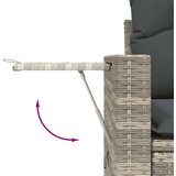  10-dijelni set vrtnih sofa poliratan s jastucima svijetlosivi | shoptok.hr