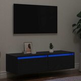 vidaXL TV ormarić s LED svjetlima crni 100X35,5x25 cm Cijene