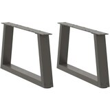  Noge jedilne mize V-oblika 2 kosa Antracit 50x(30-31,3)cm Jeklo | Shoptok.si