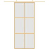  Klizna vrata zlatna 90 x 205 cm matirano staklo ESG i aluminij | Eponuda.com