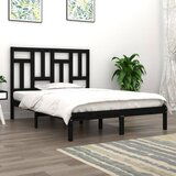 Maison Chic Posteljni okvir - Dvoposteljna postelja - Zakonska postelja črn iz trdne borovine 200x200 cm-J4885, (21766425) | Shoptok.si