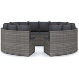  8-dijelni set vrtnih sofa od poliratana s jastucima sivi | shoptok.hr