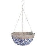 Esschert Design Modro-bela keramična posoda za obešanje, 2,4 l | Shoptok.si