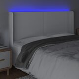  LED uzglavlje bijelo 163x16x118/128 cm od umjetne kože | Eponuda.ba