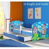  Dječji krevet ACMA s motivom, bočna plava + ladica 160x80 cm 32 Knight | shoptok.hr