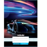 NEBULO kockasta bilježnica s uzorkom neonskog automobila A/5 27-32 | shoptok.hr