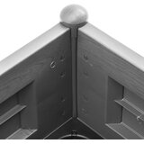  Povišena vrtna gredica PP siva boja kamena 100 x 43 x 35 cm | Eponuda.com