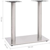  noga za bistro mizo srebrna 70x40x72 cm nerjaveče jeklo, (21413549) | Shoptok.si