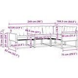  Set vanjskih sofa s jastukom 4 pcs Prirodna i svjetlosiva | Eponuda.com