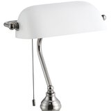 Eglo 901019 - Stona lampa BANKER 1xE27/60W/230V bela/sjajni hrom | Eponuda.com