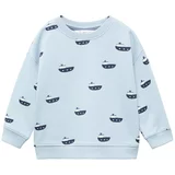 MANGO KIDS Sweater majica 'Port' morsko plava / svijetloplava / bijela