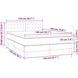  box spring s madracem LED tamnosivi 140x190 cm tkanina | shoptok.hr