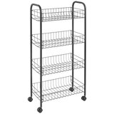 Metaltex Črna kovinska mobilna polica 41x84 cm Ascona - Metaltex | Shoptok.si