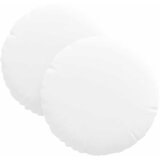 vidaXL Sedežne blazine 2 pcs Bela Ø30 x 13 cm blago, (5000111832) | Shoptok.si