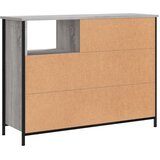  Komoda siva boja hrasta 100 x 33 x 75 cm konstruirano drvo | shoptok.hr