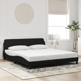 Maison Chic Posteljni okvir - Dvoposteljna postelja - Zakonska postelja brez vzmetnice črn 180x200 cm žamet-J3847, (21766984) | Shoptok.si
