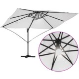vidaXL kantilevrni senčnik Pesek Poliester, Aluminij Velik Zložljiv | Shoptok.si