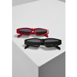 Urban Classics Accessoires Lefkada 2-Pack Sunglasses Black/Black+Red/Black Cene