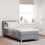 Box Spring Krevet s Madracem Svjetlosiva 90x200 cm Tkanina Cijene