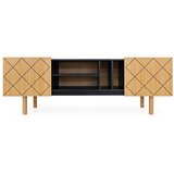 Woodman Crni/natur TV stol u dekoru hrasta 175x60 cm Porto - Cijene