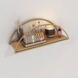  Zidna polica 45x18 cm hrast/zlatna | Eponuda.com