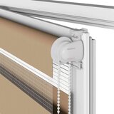 vidaXL Zebra senčilo peščeno rjava 120x150 cm tkanina širina 115,9 cm | Shoptok.si