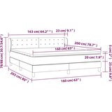  Box spring postelja z vzmetnico temno rjava 160x200 cm blago, (20899500) | Shoptok.si