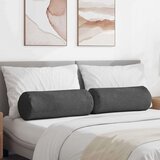 vidaXL valjkasti jastučići 2 pcs tamno siva Ø 25 x 70 cm | shoptok.hr