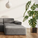 Rodier Siva kotna sedežna garnitura iz rebrastega žameta (desni kot/z ležalnikom) Villet – | Shoptok.si