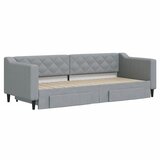  Dnevni krevet na razvlačenje svjetlosivi 80 x 200 cm od tkanine | shoptok.hr