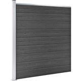 vidaXL Komplet ograjnih panelov WPC 1045x186 cm črn | Shoptok.si