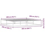 vidaXL Okvir kreveta s uzglavljem bez madraca bijeli 200x200 cm | shoptok.hr