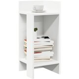 vidaXL Pomoćni stolić s policom bijeli 25,5x27x60 cm | shoptok.hr