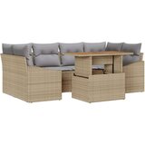  7-dijelni vrtni sofa set s jastucima bež poli ratan | shoptok.hr