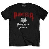 Pantera majica Horned Skull Stencil S Črna