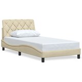  Okvir za krevet bez madraca krem 100 x 200 cm od tkanine | shoptok.hr