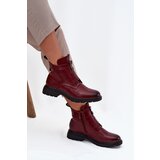 Boto Insulated Women's Ankle Boots with Zip Decorative Detail Bordeaux Roselle | shoptok.hr