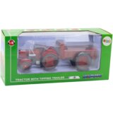 Metal Farm Tractor With Trailer Red 1:18 | shoptok.hr