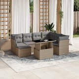  8-dijelni set vrtnih sofa od poliratana s jastucima bež | shoptok.hr