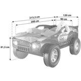 MID.YOU Postelja V Dizajnu Avta Jeep, 90 X 200 | Shoptok.si