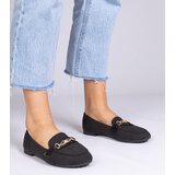 D/CEO marka niezdefiniowana Black matte loafers with gold decoration Gloriasa | Shoptok.si