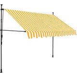 Maison Chic Ročno zložljiva tenda - Senčniki z LED lučkami 250 cm bela in oranžna, (22042352) Cene