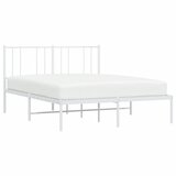 Metalni okvir za krevet s uzglavljem bijeli 120 x 190 cm | shoptok.hr