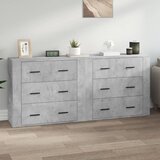  Komoda 2 kom siva boja betona od konstruiranog drva | shoptok.hr